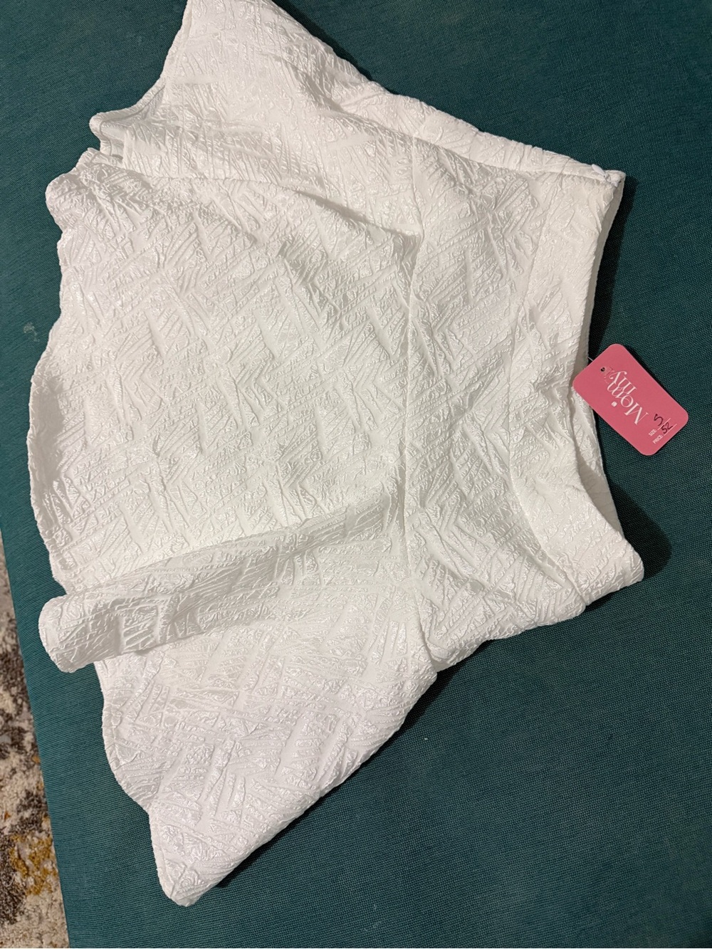 Molly Bracken White Textured Mini Skort NWT - Small